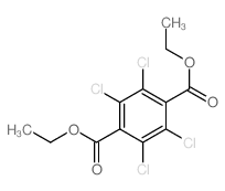 1,4-Benzenedicarboxylicacid, 2,3,5,6-tetrachloro-, 1,4-diethyl ester结构式