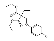 diethyl 2-[(4-chlorophenoxy)methyl]-2-ethylpropanedioate结构式
