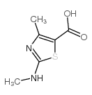 4-甲基-2-(甲基氨基)-1,3-噻唑-5-羧酸结构式