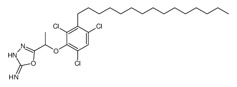 1,3,4-Oxadiazol-2-amine, 5-(1-(2,4,6-trichloro-3-pentadecylphenoxy)eth yl)-结构式