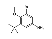 3-溴-5-叔丁基-4-甲氧基苯胺结构式
