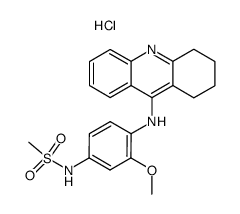 N-[3-Methoxy-4-(1,2,3,4-tetrahydro-acridin-9-ylamino)-phenyl]-methanesulfonamide; hydrochloride结构式