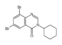 6,8-dibromo-3-cyclohexylquinazolin-4-one结构式