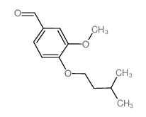 3-甲氧基-4-(3-甲基丁氧基)-苯甲醛结构式