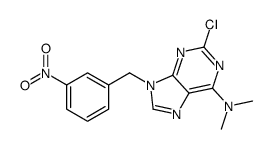 2-chloro-N,N-dimethyl-9-[(3-nitrophenyl)methyl]purin-6-amine结构式