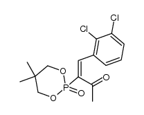 (E)-2,2-dimethyl-1,3-propanediyl α-acetyl-2,3-dichlorostyrylphosphonate Structure