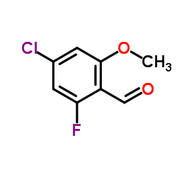 4-氯-2-氟-6-甲氧基苯甲醛结构式