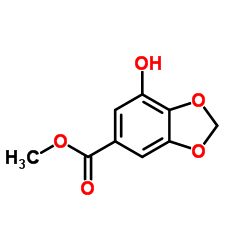 7-羟基苯并[d][1,3]间二氧杂环戊烯-5-羧酸甲酯结构式