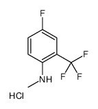 N-甲基-4-氟-2-(三氟甲基)苯胺盐酸盐结构式