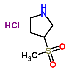 3-(Methylsulfonyl)pyrrolidine hydrochloride (1:1) structure
