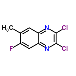 2,3-Dichloro-6-fluoro-7-methylquinoxaline结构式