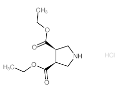 cis-3,4-Diethyl-pyrrolidine-3,4-dicarboxylate hydrochloride Structure