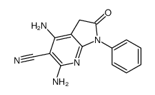 4,6-diamino-2-oxo-1-phenyl-3H-pyrrolo[2,3-b]pyridine-5-carbonitrile Structure