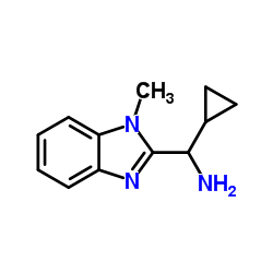 1-Cyclopropyl-1-(1-methyl-1H-benzimidazol-2-yl)methanamine Structure