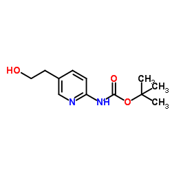 (5-(2-羟基乙基)吡啶-2-基)氨基甲酸叔丁酯结构式