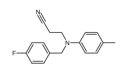 N-(2-cyanoethyl) N-(4-fluorobenzyl)-4-methylaniline Structure