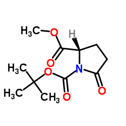 (R)-1-tert-Butyl 2-methyl 5-oxopyrrolidine-1,2-dicarboxylate Structure