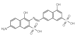 7-amino-3-[(5-hydroxy-7-sulfo-naphthalen-2-yl)hydrazinylidene]-4-oxo-naphthalene-2-sulfonic acid Structure