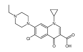 6-chloro-1-cyclopropyl-7-(4-ethylpiperazin-1-yl)-4-oxoquinoline-3-carboxylic acid Structure