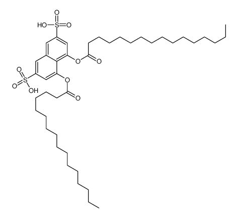 4,5-di(hexadecanoyloxy)naphthalene-2,7-disulfonic acid结构式