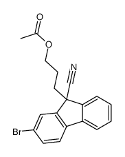 3-(2-bromo-9-cyanofluoren-9-yl)propyl acetate结构式