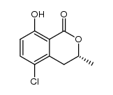 (3R)-5-chloro-8-hydroxy-3-methyl-3,4-dihydro-1H-isochromen-1-one结构式