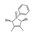 1-phenyl-2,5-dibromo-3,4-dimethyl-2,5-dihydrophosphole oxide结构式