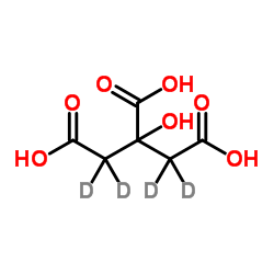 柠檬酸-2,2,4,4-d4结构式