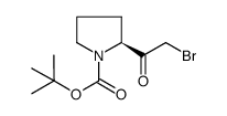 (S)-tert-butyl 2-(2-bromoacetyl)pyrrolidine-1-carboxylate结构式