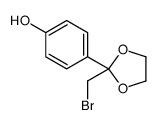 4-[2-(bromomethyl)-1,3-dioxolan-2-yl]phenol Structure