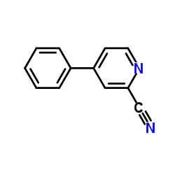 2-氰基-4-苯基吡啶结构式