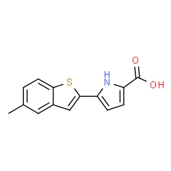 5-(5-甲基苯并[b]噻吩-2-基)-1H-吡咯-2-羧酸结构式