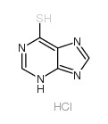 6-疏基嘌呤盐酸盐结构式