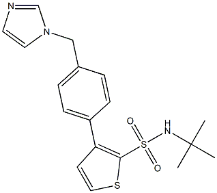 3-(4-((1H-imidazol-1-yl)methyl)phenyl)-N-(tert-butyl)thiophene-2-sulfonamide Structure
