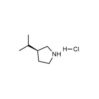 (3S)-3-(丙-2-基)吡咯烷盐酸盐结构式
