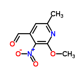 2-甲氧基-6-甲基-3-硝基吡啶-4-甲醛结构式