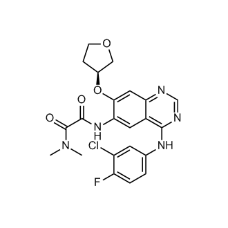 (S)-N1-(4-((3-氯-4-氟苯基)氨基)-7-(((四氢呋喃-3-基)氧基)喹唑啉-6-基)-N2,N2-二甲基草酰胺(阿法替尼杂质)结构式
