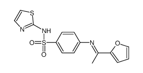 4-[1-(furan-2-yl)ethylideneamino]-N-(1,3-thiazol-2-yl)benzenesulfonamide结构式