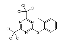 2-(2-methylphenyl)sulfanyl-4,6-bis(trichloromethyl)-1,3,5-triazine结构式
