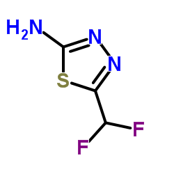 5-(二氟甲基)-1,3,4-噻二唑-2-胺结构式