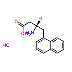 (S)-3-氨基-4-(1-萘基)-丁酸盐酸盐结构式
