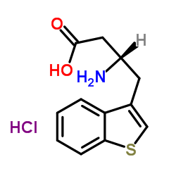 (S)-3-氨基-4-(3-苯并噻吩基)-丁酸盐酸盐结构式