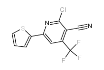 2-氯-6-(2-噻吩)-4-三氟甲基烟腈结构式