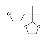 2-(4-氯-1,1-二甲基丁基)-1,3-二氧戊环结构式