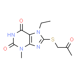 7-Ethyl-3-methyl-8-[(2-oxopropyl)sulfanyl]-3,7-dihydro-1H-purine-2,6-dione picture