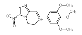 1H-Imidazole-1-ethanol,5-nitro-2-[2-(3,4,5-trimethoxyphenyl)ethenyl]-结构式