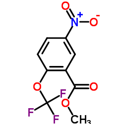 5-硝基-2-(三氟甲氧基)苯甲酸甲酯结构式