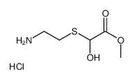 2-(1-hydroxy-2-methoxy-2-oxoethyl)sulfanylethylazanium,chloride Structure