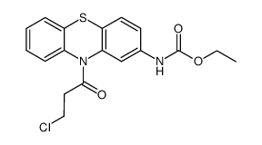 ETHYL 10-(B-CHLOROPROPIONYL)PHENOTHIAZINE-2-CARBAMATE Structure