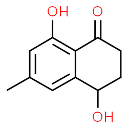(4R)-6-Methyl-4,8-dihydroxy-3,4-dihydronaphthalene-1(2H)-one Structure